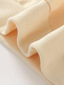 Girls' Hooded Sweatshirt Casual Printed Pattern Loose Sweatshirt Children's Clothing - 杏色 - 查看 3