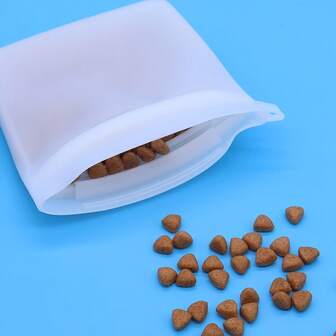 宠物外出硅胶食品袋 防水防潮狗狗训练便携零食袋