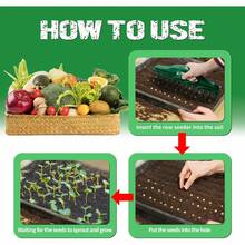3pcs Seed Sowing Tools - 12 Hole Adjustable Seed Tray With Ergonomic Handle, Lightweight PP Soil Dibber Suitable For Vegetables, Flowers, Lawn, Raised Beds (190g) - Multicolor - View 12