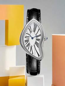 The 2025 New Irregular-Shaped Quartz Watch Blends The Retro Millennium With The Distortion Of The Millennium, Featuring Niche Art And A High-End Feel, Making It A Perfect Gift For Fashionable Men's Wristwatches - PT3287L - 查看 4