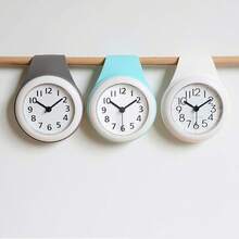 浴室時計 防水時計 壁掛け時計 吸盤付き 防水 静音 浴室 キッチン バスルーム 家庭用 スタイリッシュ (ホワイト) - ホワイト - チェックする 9