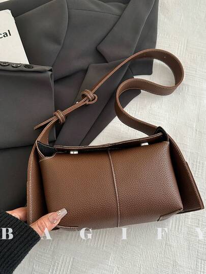 迷你新款时尚绗缝手提包/单肩包，适合派对、郊游、度假、购物和日常使用，可装硬币、手机，也适合办公室女士、大学生和职业女性作为工作包，优雅女士包。