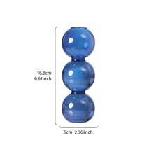 1 قطعة من الزجاج متعدد الألوان مرتبط بالمزهرية، حاوية زهور شفافة بسيطة، مزهرية كرة دائرية، مناسبة للاستخدام في غرفة المعيشة والطاولة الرئيسية بالمنزل - متعدد الألوان - مشاهدة 18