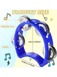 Crescent Shape Music Handdrum, Festival Party Atmosphere Game Mini Handheld Strike Drum (6 Colors) - Multicolor - View 4