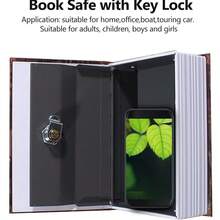 Metal Locked Box With Key, Secret Hidden Metal Lock Box, Money Box Safe, Money Saving, Small Fake Book Safe, Creative Gift Piggy Bank, Dictionary Coin Bank, Secret Anti-Theft Storage Box - Size S: 18.5*12*5.5cm (7.28*4.72*2.16in) - View 5