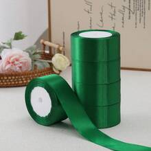 1 Cuộn Ruy Băng Satin Rộng 0,6cm/4cm Dùng Làm Phụ Kiện Tóc Nơ Tự Làm, Làm Bánh & Đóng Gói, Ngày Lễ Tình Nhân Trở Lại Trường - màu xanh lá - Xem 6