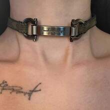 Punk Heavy Industry Y2K Hot Girl Metal Style Leather Necklace Niche Design Choker Collarbone Chain Neck Light Luxury - Silver Clavicle Necklace - View 7