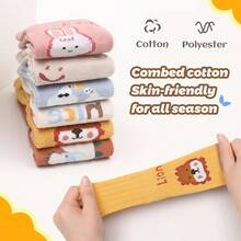 6 Pairs Anti-Slip Baby Socks For Children - Cartoon Animal Dopamine Short Socks And Mid-Length Socks. Suitable For Infants. Can Be Worn All Year Round
