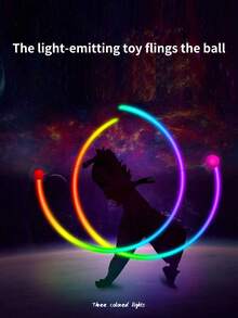 1 quả bóng lục lạc LED nhiều màu sắc nhấp nháy, bóng lục lạc nhấp nháy kích hoạt bằng nút bấm, đồ chơi phát sáng nhiều màu sắc, đạo cụ sân khấu, đạo cụ phát sáng thể dục, đèn trang trí lễ hội. - Nhiều màu - Xem 7