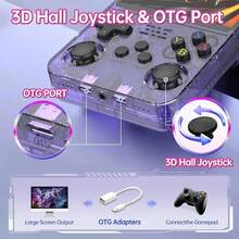 R36S Retro Handheld Game Console, 3.5 Inch IPS Screen, 128GB Memory, Over 40,000 Games, Based On LINXU Open Source ARKOS, 3500mAh Battery (White) - Purple - View 5