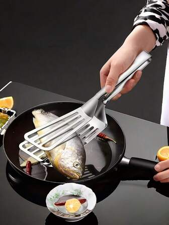 1 件装多功能不锈钢餐夹，适用于自助餐、煎鱼、面包、牛排、沙拉和甜点——轻松准备和摆盘的厨房工具
