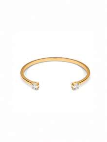 Charm-In Rose Gold Color Zirconia Inlaid Bangle, Jewelry Gift For Mother's Day - Rose Gold - View 5