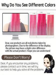 2 Packs 26 Inch Y2K Gradient Synthetic Hair Extensions, Braided Colorful Ponytail With Hair Metal Wire Elastic Tie, Soft And Smooth, For Daily Wear Or Role-Playing, Suitable For All Ethnicities - Multicolor - View 9