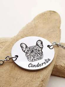 Custom Name Bracelets, Custom Pet Portrait Bracelets, Commemorative Bracelets For Dog Moms, Dog Photo Bracelets, Cat Photo Jewelry, Engraved Cat Portraits, Adoption Gifts, Pet Death Anniversary Christmas Gifts - Multicolor - View 7