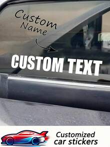 Customized Vinyl Car Decal | Car Window Sticker Banner Personalized User Name Sticker - Multicolor - View 1