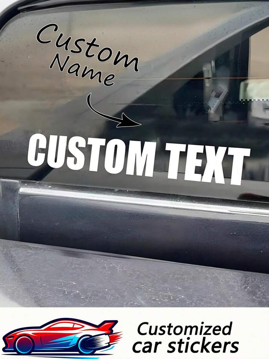 Customized Vinyl Car Decal | Car Window Sticker Banner Personalized User Name Sticker - Multicolor - View 1