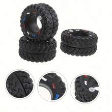 Pet Chew Leakage Food Toy, Pet Toy, Rubber Dog Toy Tire Shaped, Squeaky Stress Relief Teeth Grinding Toy - Black - View 11