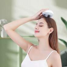 Mini Handheld Multi-Function Head Massager Multi-Point Stimulation Smart Body Kneading Massager Electric Scalp Massager Portable Wireless Head Massager Features 4 Removable Massage Claws 3 Adjustable Modes Vibration Stimulates The Head For Deep Relaxation Ideal For Home, Office, And Travel Settings - White - View 7