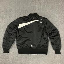Nike Men's Comfortable Stand-Up Collar Double-Sided Wear Bomber Jacket Baseball Jacket Cotton Coat - Black and White - View 3