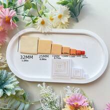 8-Piece Set Of Boxed Soft Clay Molds With Diamond, Square, And Teardrop Basic Patterns For Making Jewelry, Earrings, And Other Shapes - White - View 4