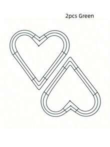 1pc/2pcs Deep Green Metal Heart Shaped Wreath Frame, Suitable For Wedding, Valentine's Day, Wedding Party And Celebration DIY Handcraft And Floral Decor - Multicolor - View 13