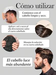 2 botellas, 100 ml en total.Aceite Esencial De Cuidado Capilar Para Cabello Dividido Adecuado Para Todo Tipo De Cabello,con un rodillo de microagujas morado de 0,25 mm de regalo,Acondicionador para hombres con 5 % de minoxidil para un cabello más suave y grueso - cuidado del cabello - Ver 4