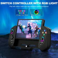 BEBONCOOL JC302 Controller For Switch/OLED, One-Piece Joypad Controller, Hall Effect Switch Handheld Grip, Ergonomic Switch Pro Controllers With LED Light, TURBO, Vibration - JC300 - 查看 2