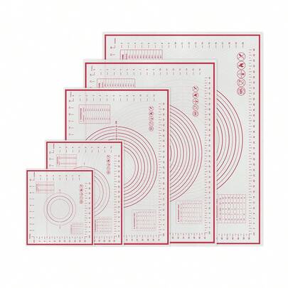 1pc Reusable Baking Mat, Dough Kneading Mat, Non-Stick Baking Mat For Kneading Dough, Rolling Out Dough, Making Bread, Pizza, Dumpling Wrappers, Pastries, Flour-Based Foods, Easy To Clean, Ideal Baking Accessory For Home, Kitchen, Restaurant, Bakery, Holiday Dinner