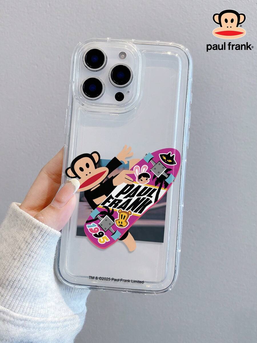 Officially Licensed Paul Frank Transparent Airbag Phone Case, Full Body Shock-Proof Camera Protection, New Design Compatible With Iphone 13/14/15/16/17 Pro Max - Multicolor - View 1