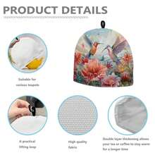 Hummingbird Tea Cozy For Teapot Insulated Rose Hibiscus Tea Pot Cover Home Kitchen Decorative Tea Cosy For Teapot Dust Protector For Women,HummingbirdRoseHibiscus - HummingbirdRoseHibiscus - View 7
