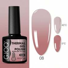GJOQ 8ML Markdown  6PCS/SET Thermal Nail Gel Polish, Gradient Ramp Temperature Shiny Color Changing Gel Polish, Soak Off UV Sequins Gel Polish Nail Art Salon Manicure - Màu tím - Xem 6