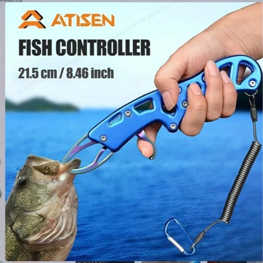 高级不锈钢钓鱼工具套装 - 包括登山扣、弹簧绳、鱼唇夹等！