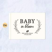 1pc Personalized Black Or White Horizontal Message Book, Customized Photo Album, Gift For New Parents Of Girls Or Boys - Multicolor 1 - View 10