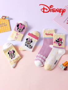 Bộ 10/5 đôi tất xếp ly, tất bong bóng dễ thương kiểu công chúa, tất dài đến bắp chân cho bé gái, tất mùa đông hoạt hình cho bé trai, tất ngắn thoáng khí cho bé và học sinh, tất Disney. - Nhiều màu - Xem 7