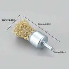 1pc Rotary Tool Brass Wire Brush Set, Flat Brush, Bowl Brush, End Brush, Polishing Tool - Multicolor - View 26