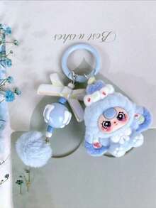 新款可爱大耳朵心形钥匙扣，时尚卡通配饰包包挂饰钥匙圈 - 彩色 - 查看 9