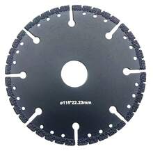 4-1/2 Inch Universal Diamond Blade For 7/8 Inch Arbor Angle Grinder - All-Purpose Segmented Steel Core Cut Off Wheel, Compatible With Rebar Sheet Metal Angle Iron Stainless Steel, Brick Ceramic Tile Granite Marble Circular Saw Blade - Black - View 1
