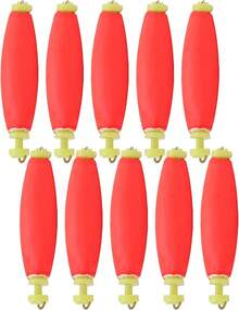 Flotador De Pesca, 10 Piezas EVa Espuma De Pesca Resorte Flotador Bobber Multiusos Cebos De Alimentación De Peces Tipo Ovalado Bobber De Pesca para Pesca BDTG - 1 - Ver 10