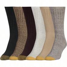 Gold Toe Women's Casual Texture Crew Socks 6-Pairs - como en la foto - Ver 1