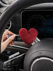 Plush Love Shield Decorative Steering Wheel Gear Handle Central Control Screen Wiper Turn Light Car Interior Decoration Ornaments - Multicolor - View 3