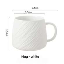 1pc Ceramic Mug, Milk Cup, Coffee Cup - Microwave & Dishwasher , Suitable For Hot & Cold Drinks, Holiday Tableware, Party Supplies, Breakfast Milk Cup, Bakery Dessert Cup, Student Coffee Mug, Beer Mug, Baking Cup, Party Cup, Holiday Theme, Coffee Mug, Microwave , Ceramic Cup, Essential For Students - Multicolor - View 15