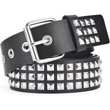Studded Punk Y2K Goth Belt All Genders - 47in - Xem 6
