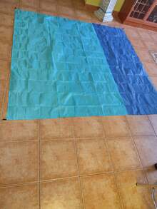 Beach Blanket Sandproof, Foldable Beach Mat With 4 Corner Stakes, For Outdoor Camping Travel Vacation Hiking Polyeaster Material Oversized Lightweight Picnic Beach Blanket