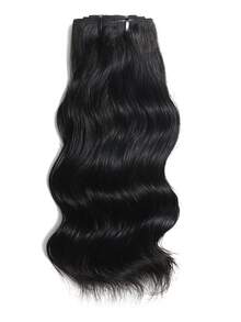 [100% Human Hair] Double Drawn 4Pcs Loose Wave Clip In Hair Extensions Human Hair Extension With 11 Clips Double Weft 100G Weight Natural Look For Women - SNatural - View 6