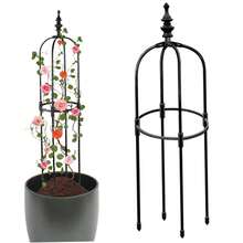 36-Inch U-Shaped Garden Obelisk Plant Trellis - Rust-Resistant Metal Tubes, Heavy-Duty Plastic Coating, Suitable For Indoor And Outdoor Potted Plants, Ideal For Clematis Vines And Jasmine Support - Bạc - Xem 1
