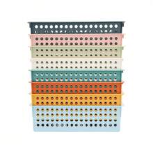 HOHOBLA 24 Pack Turn In Trays Classroom, Baskets For Classroom, Plastic Storage Baskets With Handles, Colorful Organizer Baskets, Storage Bin Book Baskets For Papers Crayon Pencils Storage [US STOCK, Christmas Gift] - Default - View 4