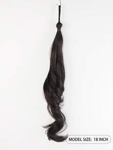 Dos piezas de cabello sintético trenzado, de aproximadamente 18 pulgadas de largo, adecuadas para uso diario. - Multicolor - Ver 5