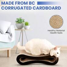 Scratcher Board, Durable Cardboard Scratching Pad With Catnip Indoor Cats, Large - Initial - View 5