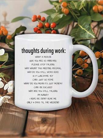 1 Stück 325 ml, lustiger Arbeits-Kaffeebecher, Erwachsenenhumor, Bürobecher, wiederverwendbar, Weihnachten, nur Handwäsche, Weihnachtsdekoration, lustige Geschenke für Geburtstage, Feiertage und Partys, ideale Wahl für Freunde, Kaffeebar-Accessoires, ideale Wahl für heiße und kalte Getränke, Raumdekoration, Wintergetränke, sinnvolle Geschenke, Familien-Souvenirs, Valentinstags-Geschenke, Hochzeiten