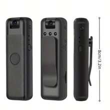 1pc 1080P Full HD Mini Invisible Body Camera, Supporting 2.4G WIFI Connection, Portable Handheld Camera, Wearable Sports Camera, 180-Degree Rotating Lens, Motion Detection Function, USB Charging, Night Vision Function, Suitable For Outdoor, Office, Driving And Law Enforcement Records, Is An Excellent Choice For Festivals And Birthday Gifts.